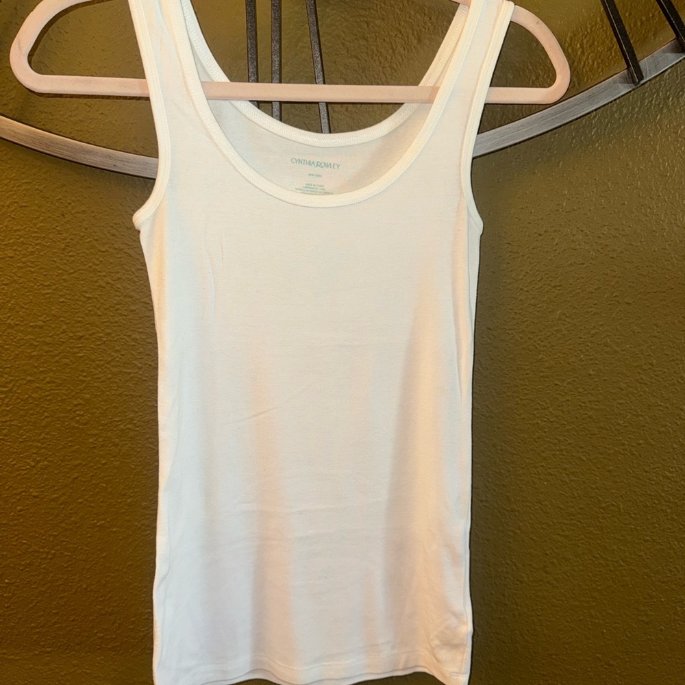 Cynthia Rowley Classic White Tank Top